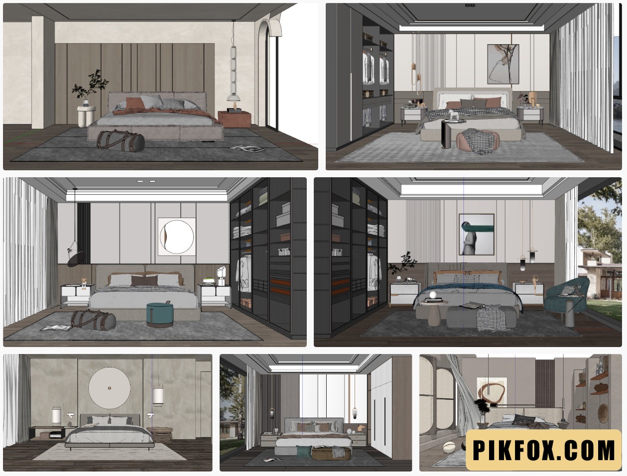 23+ Phòng ngủ tổng hợp SketchUp