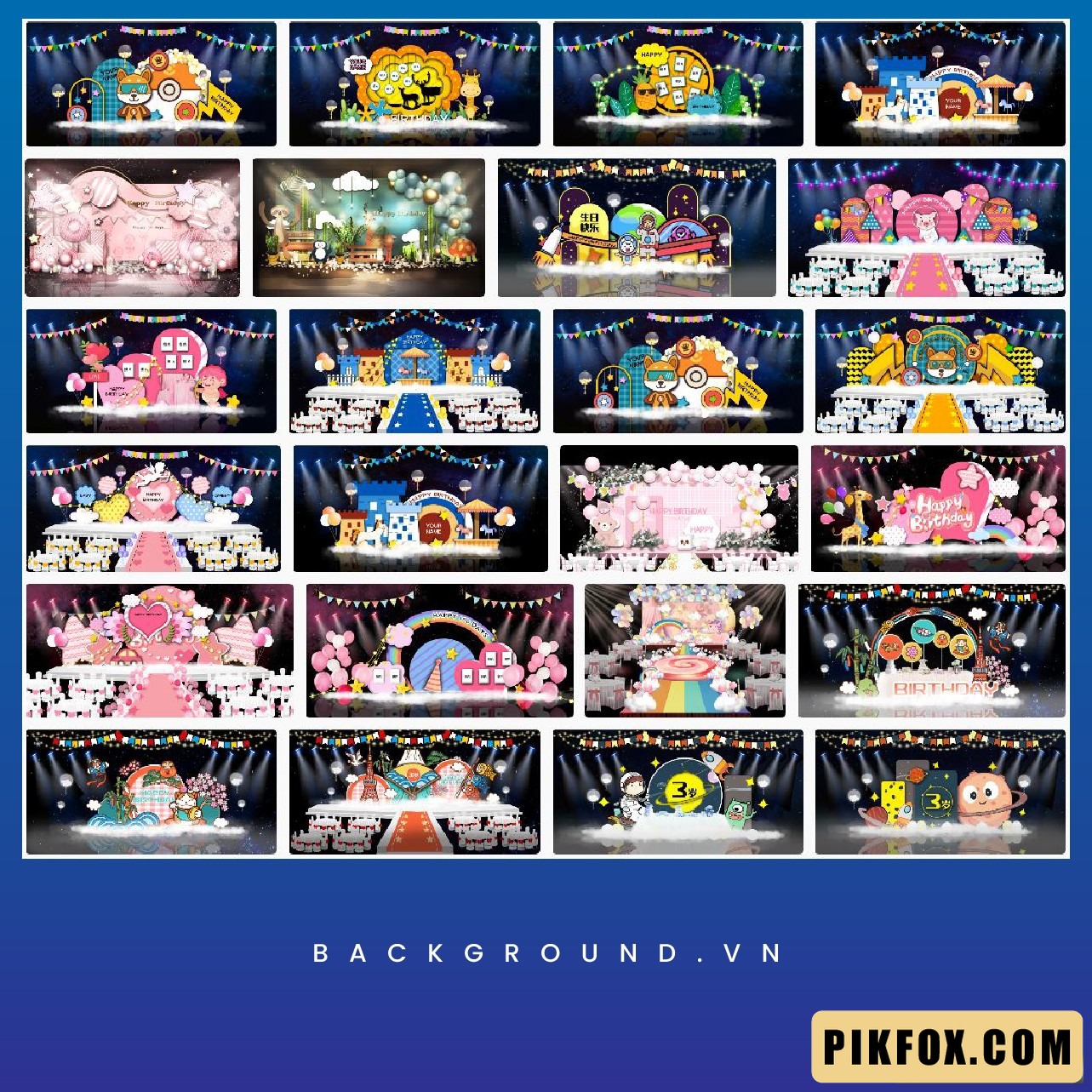 24+ Mẫu backdrop sinh nhật