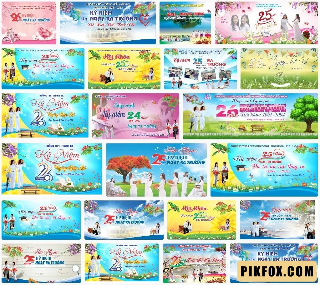 25+ Backdrop họp lớp 25 năm