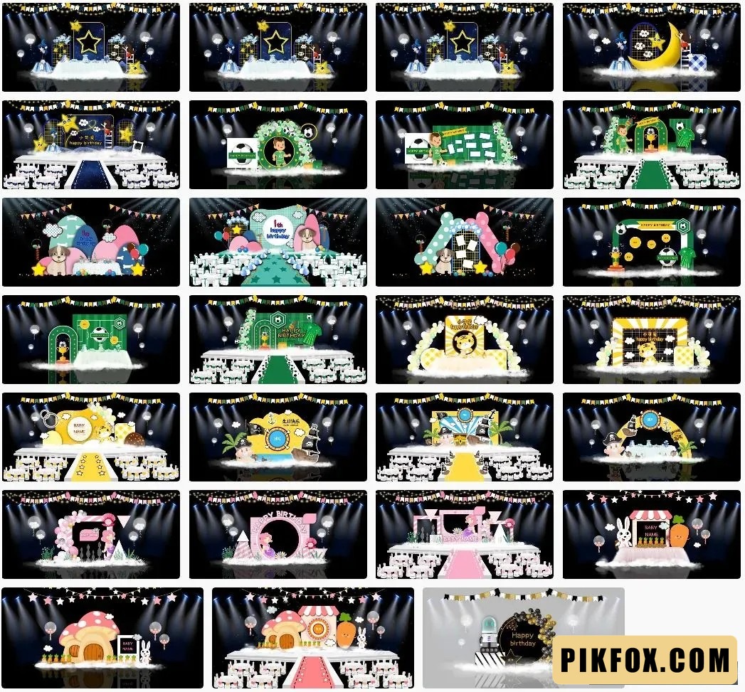25+ Backdrop sân khấu sinh nhật đẹp