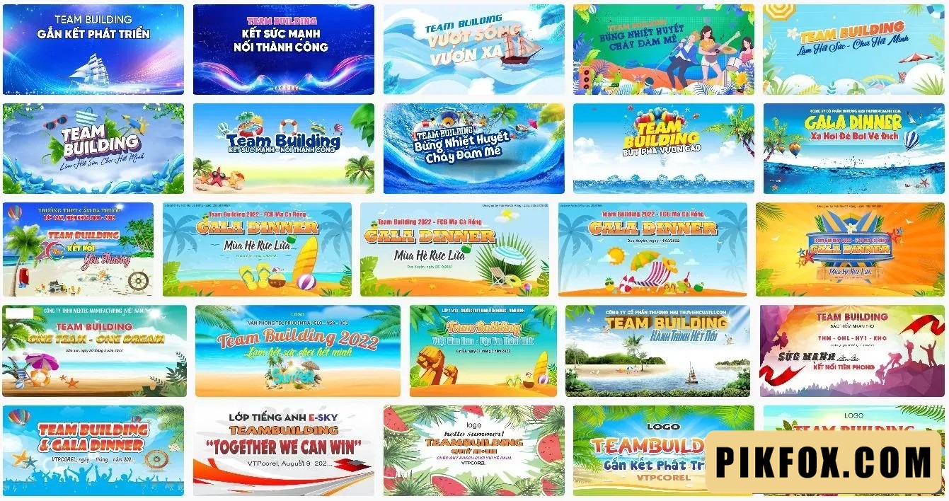 25+ Mẫu thiết kế backdrop team building