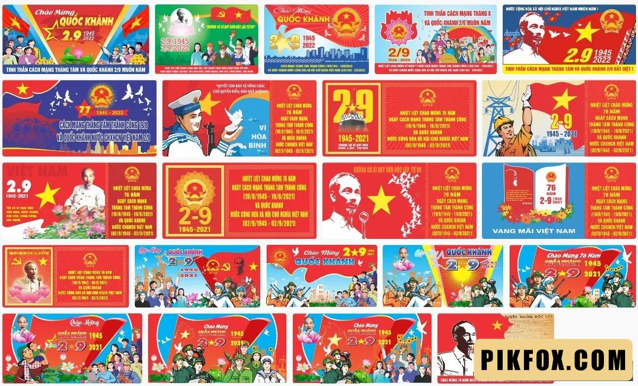 25+ Pano kỷ niệm Quốc Khánh Việt Nam 2-9