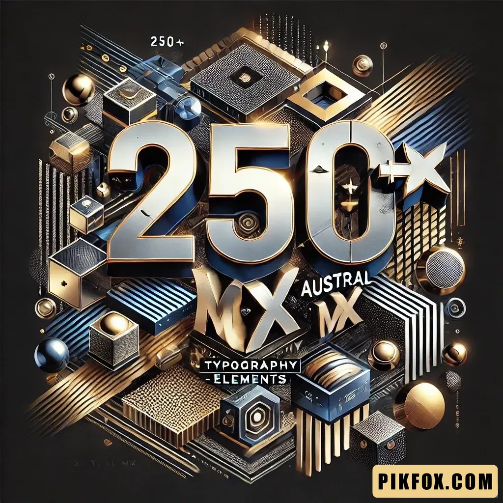 250+ Austral MX Typography - Elements