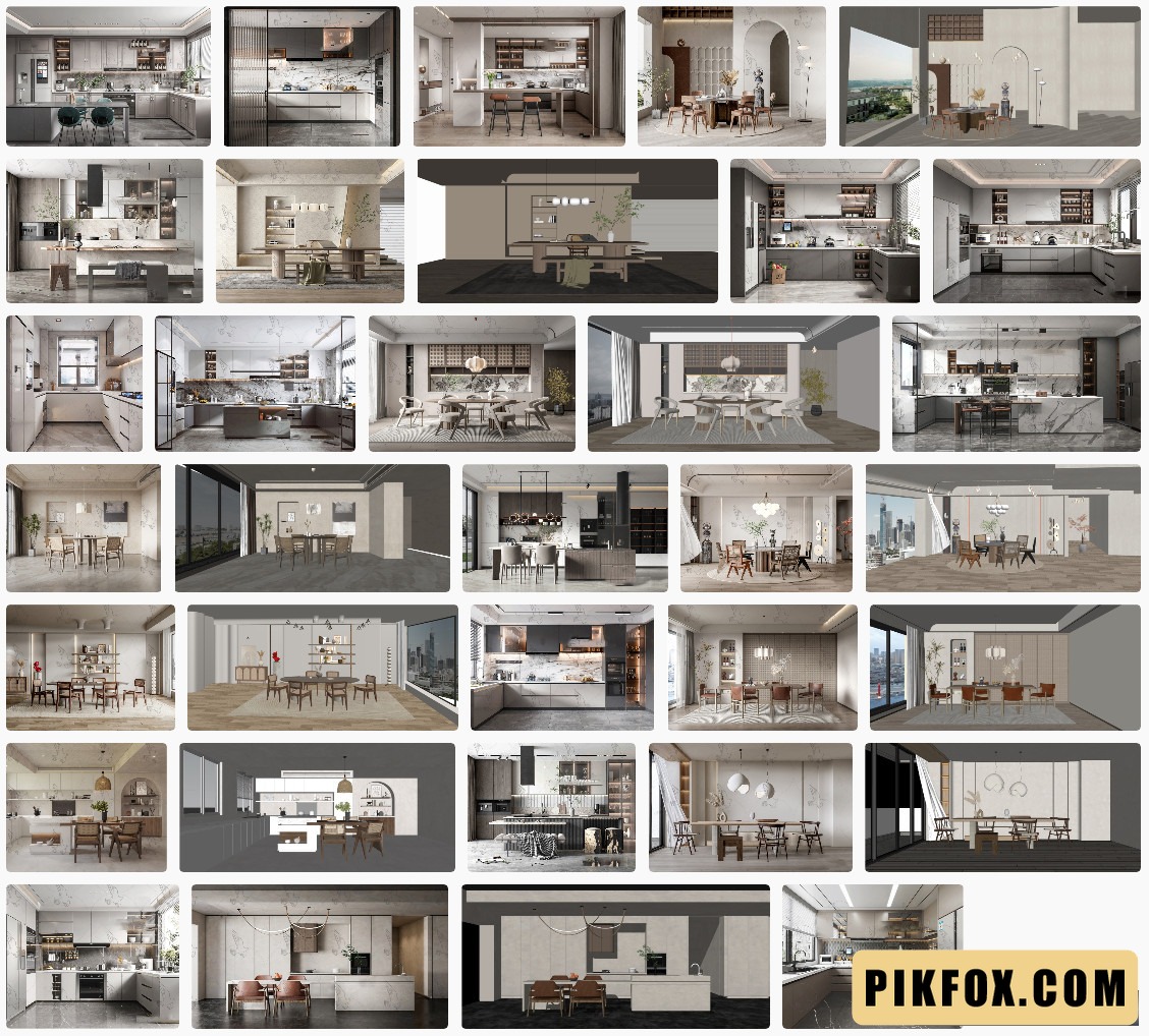 26+ Phòng bếp SketchUp