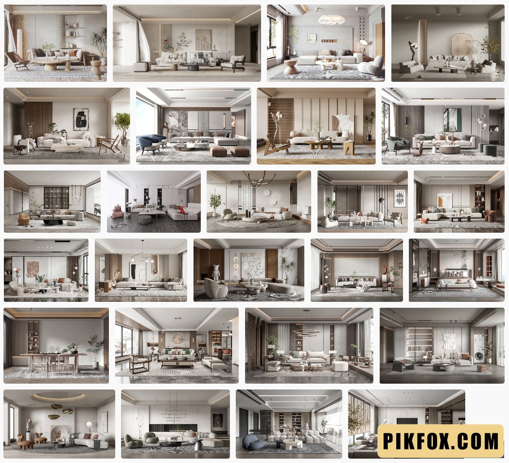 26+ Phòng khách phong cách mới Sketchup