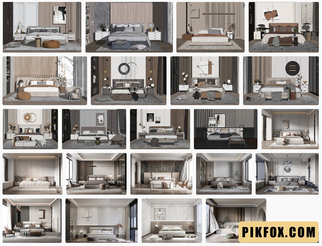 29+ Phòng ngủ người lớn SketchUp