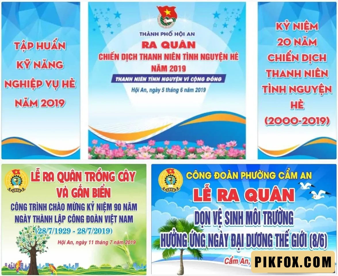 3+ Backdrop Lễ ra quân