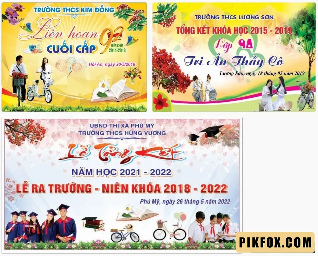 3+ Backdrop phông nền lễ tổng kết năm học