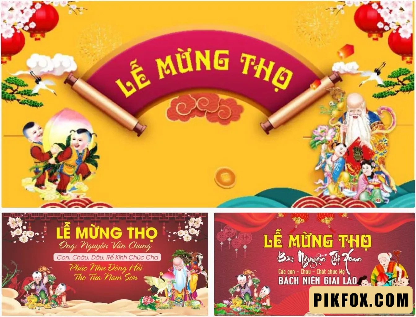 3+ Background lễ mừng thọ