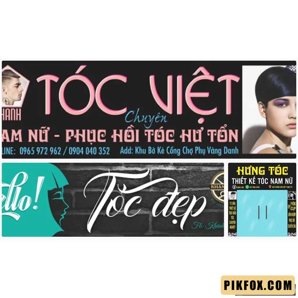3+ Bảng hiệu tóc nữ đẹp