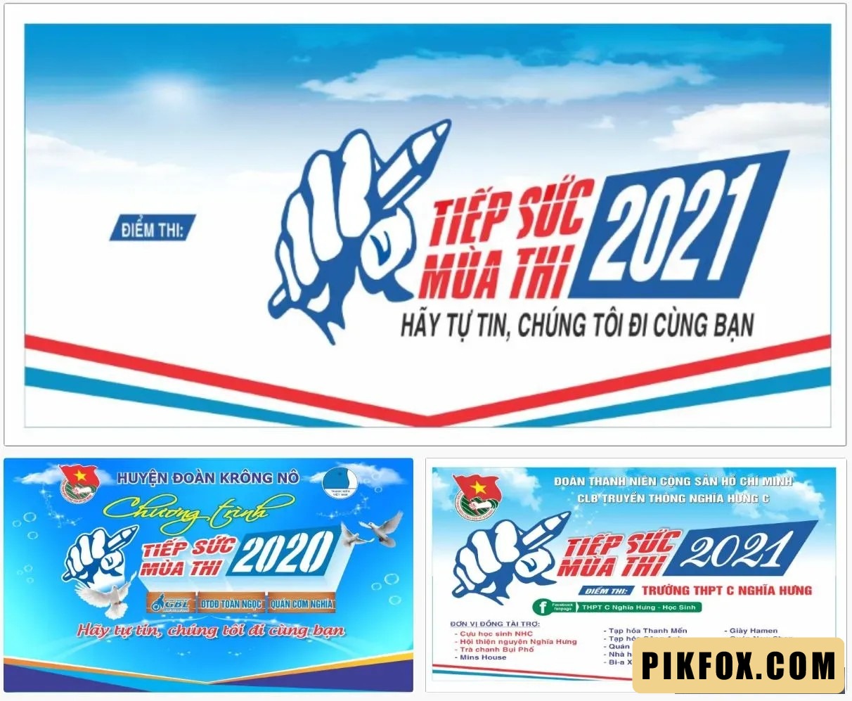 3+ Banner - Poster tiếp sức mùa thi