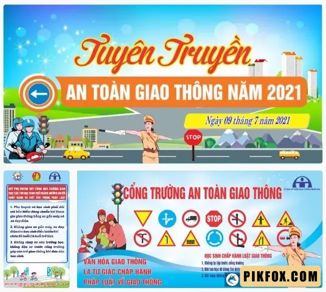 3+ Poster tuyên truyền an toàn giao thông