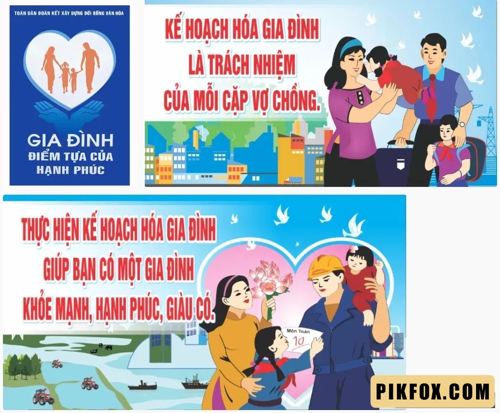 3+ Tranh cổ động kế hoạch hóa gia đình