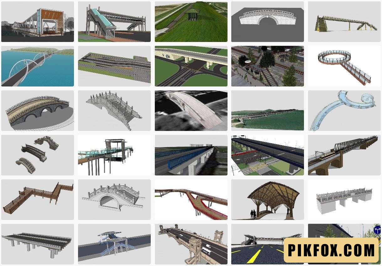 30+ Mô hình cầu SketchUp
