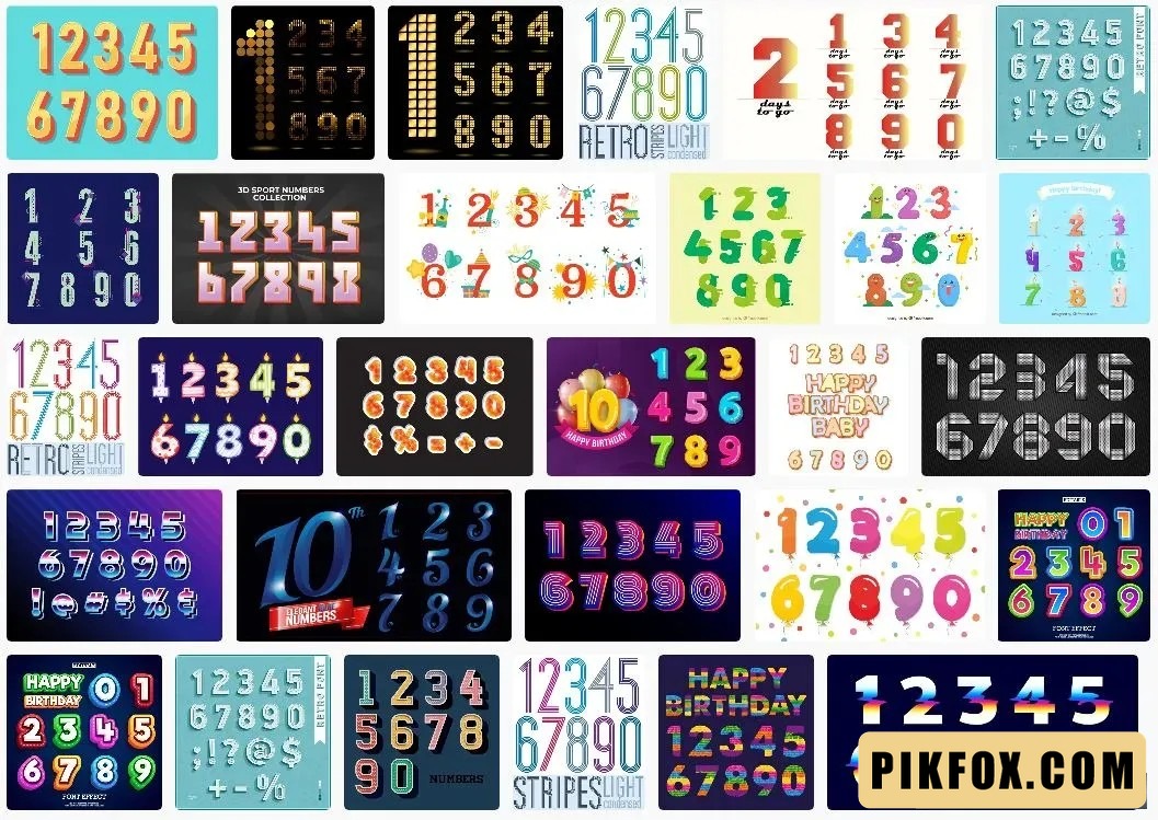 30+ Text Effect Number