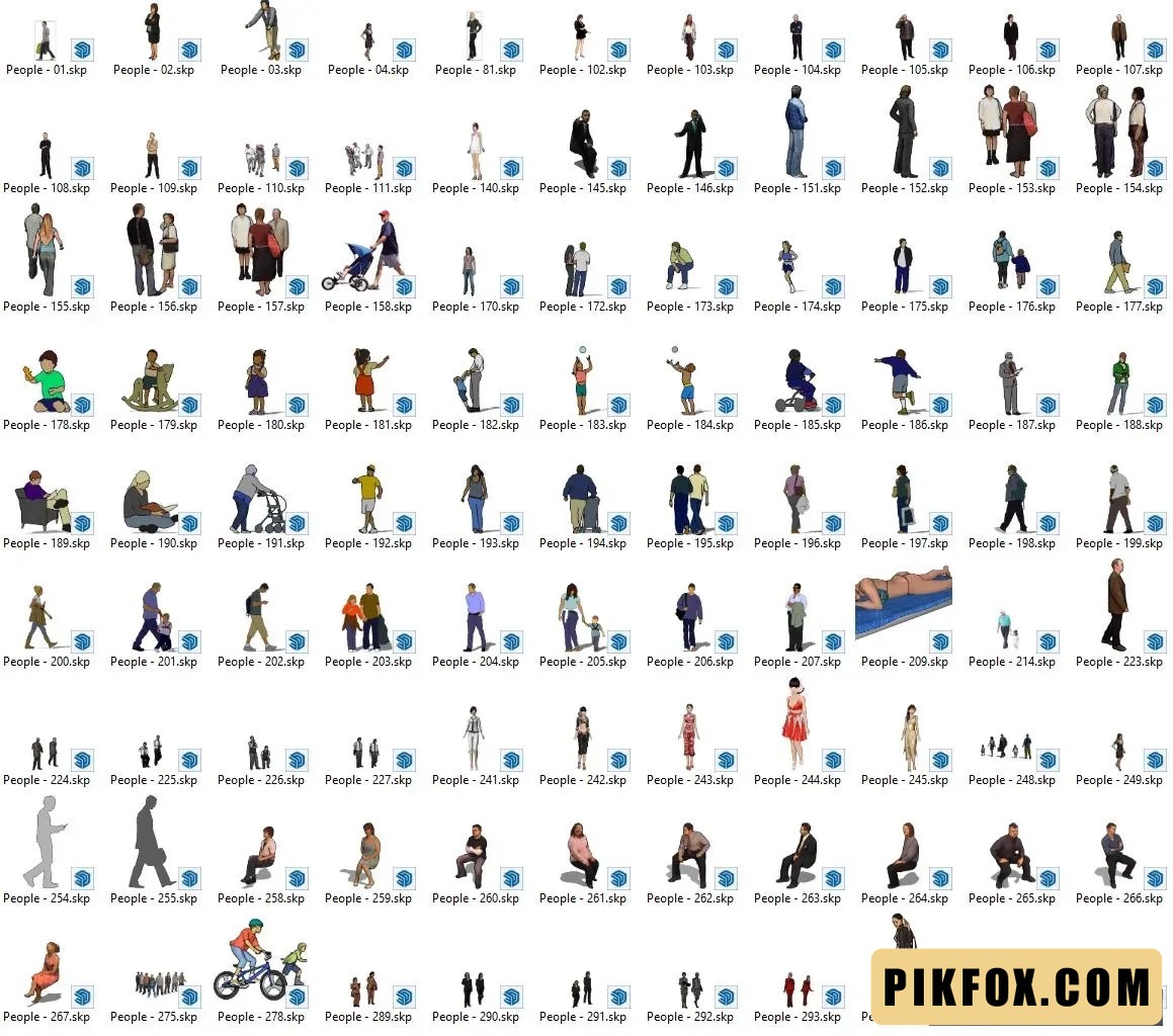 320+ Model người sketchup