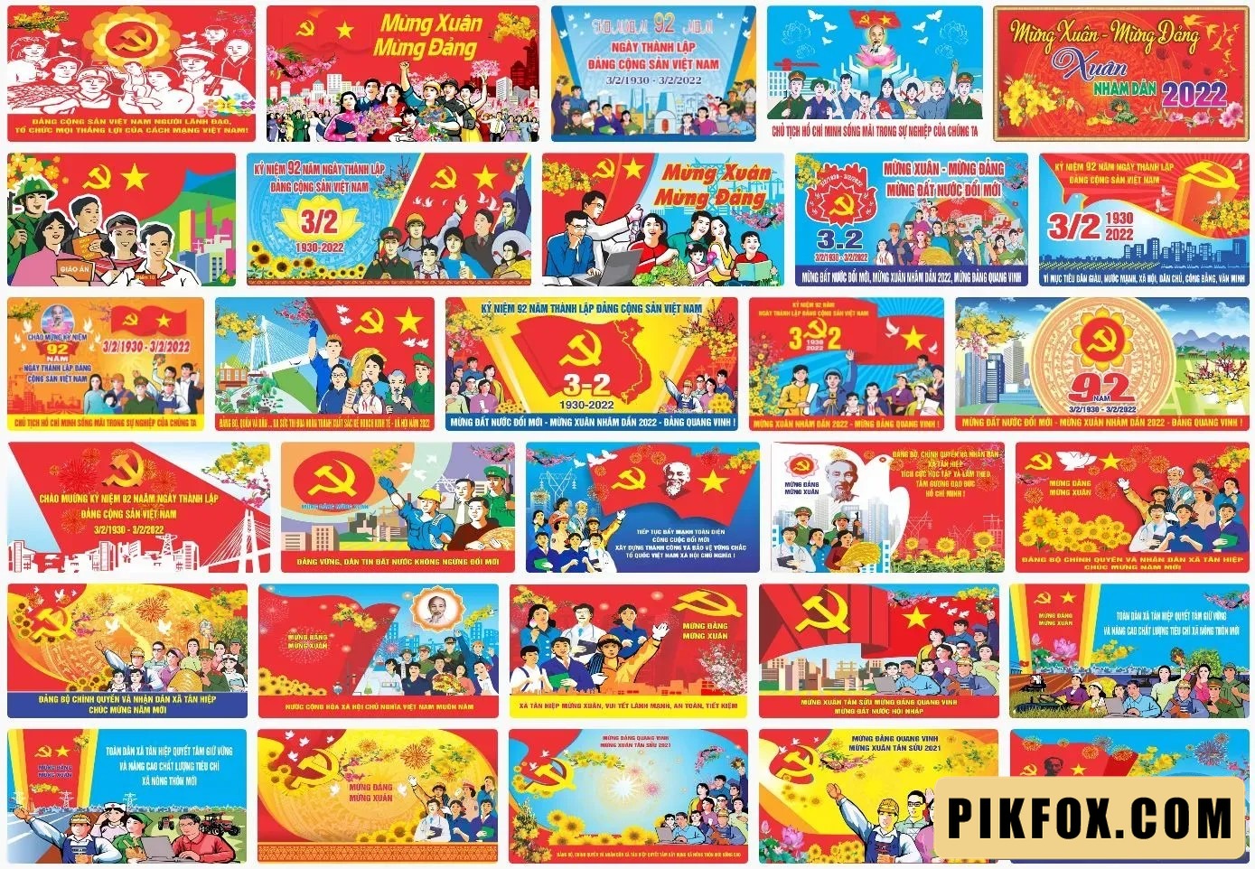 35+ Pano mừng đảng mừng xuân