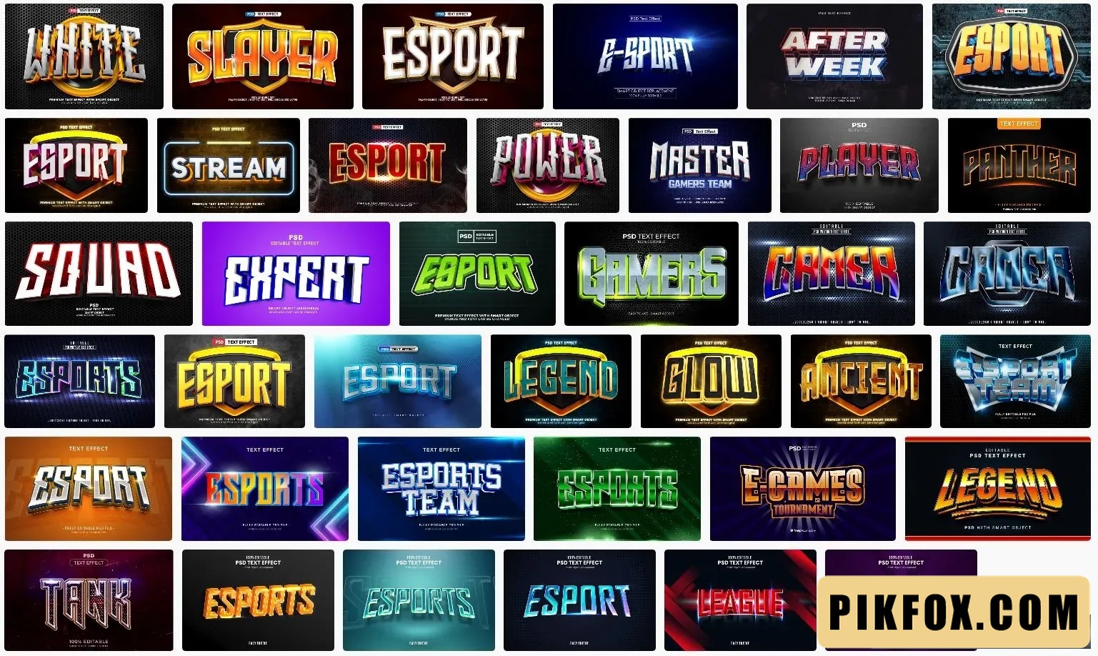 38+ Hiệu ứng chữ Esport