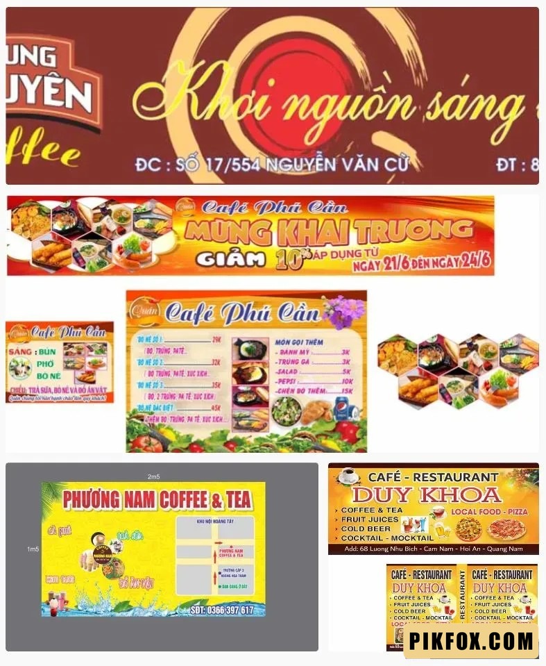 4+ Biển hiệu cafe