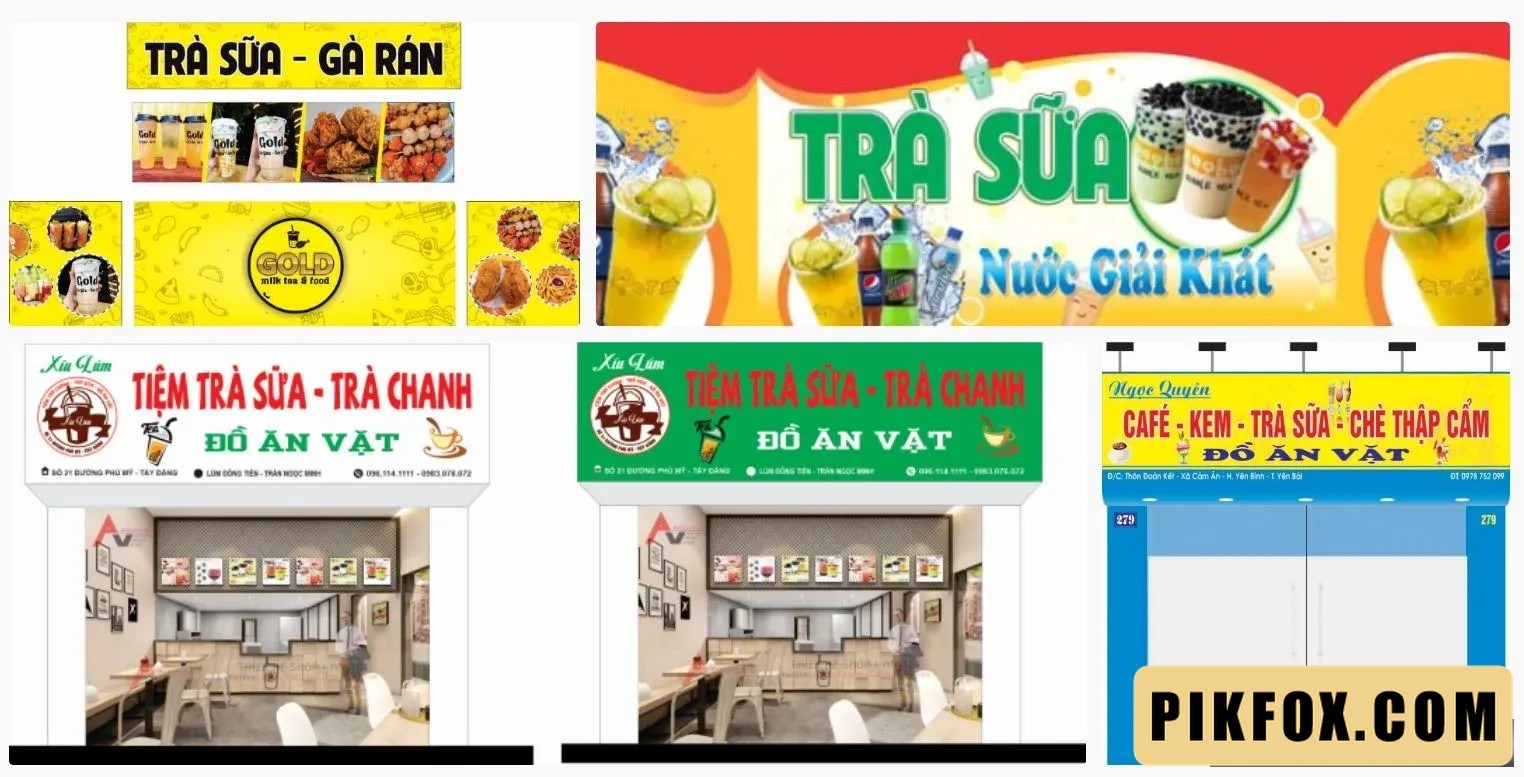 4+ Biển quán trà sữa