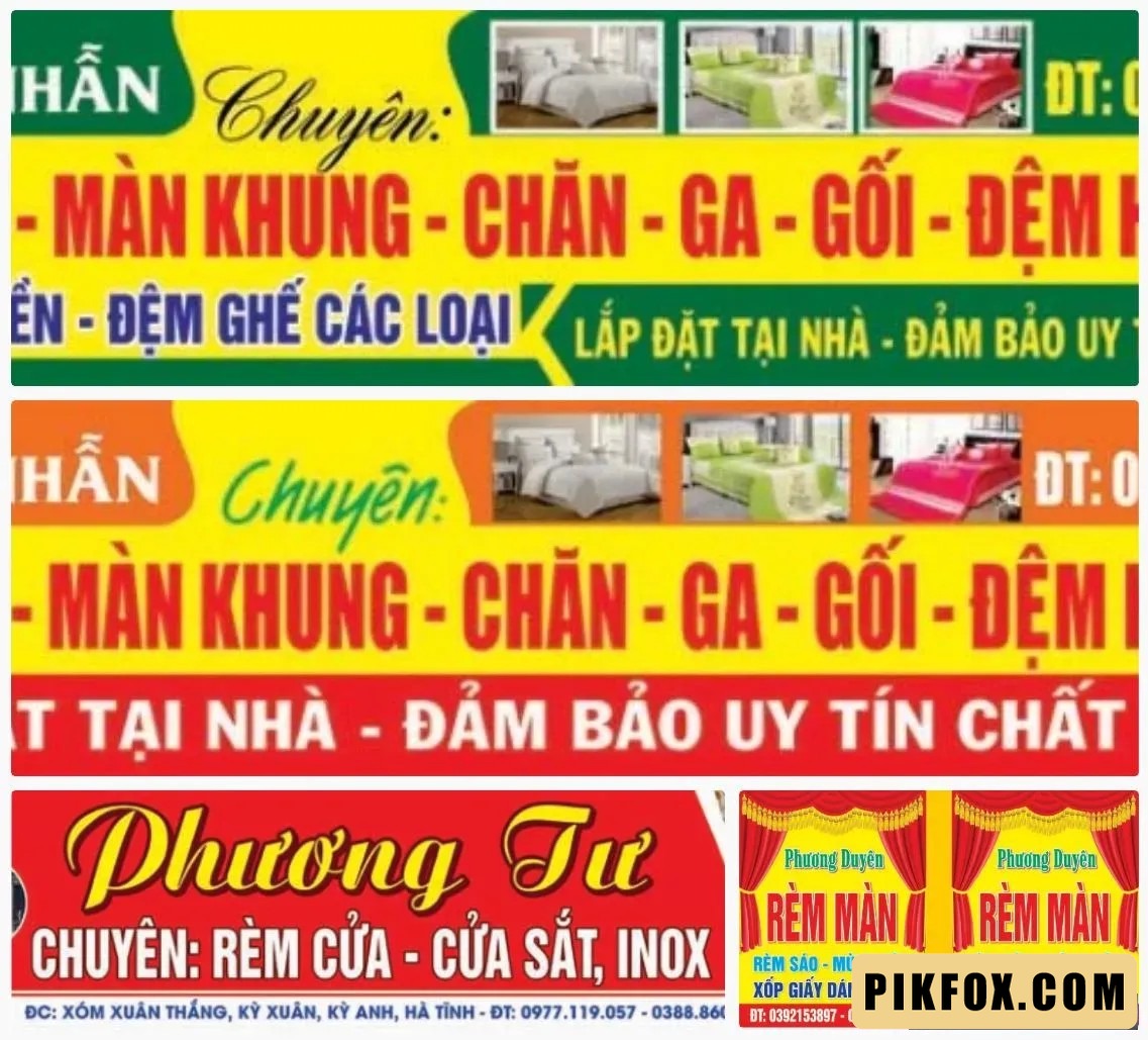 4+ Biển quảng cáo rèm cửa