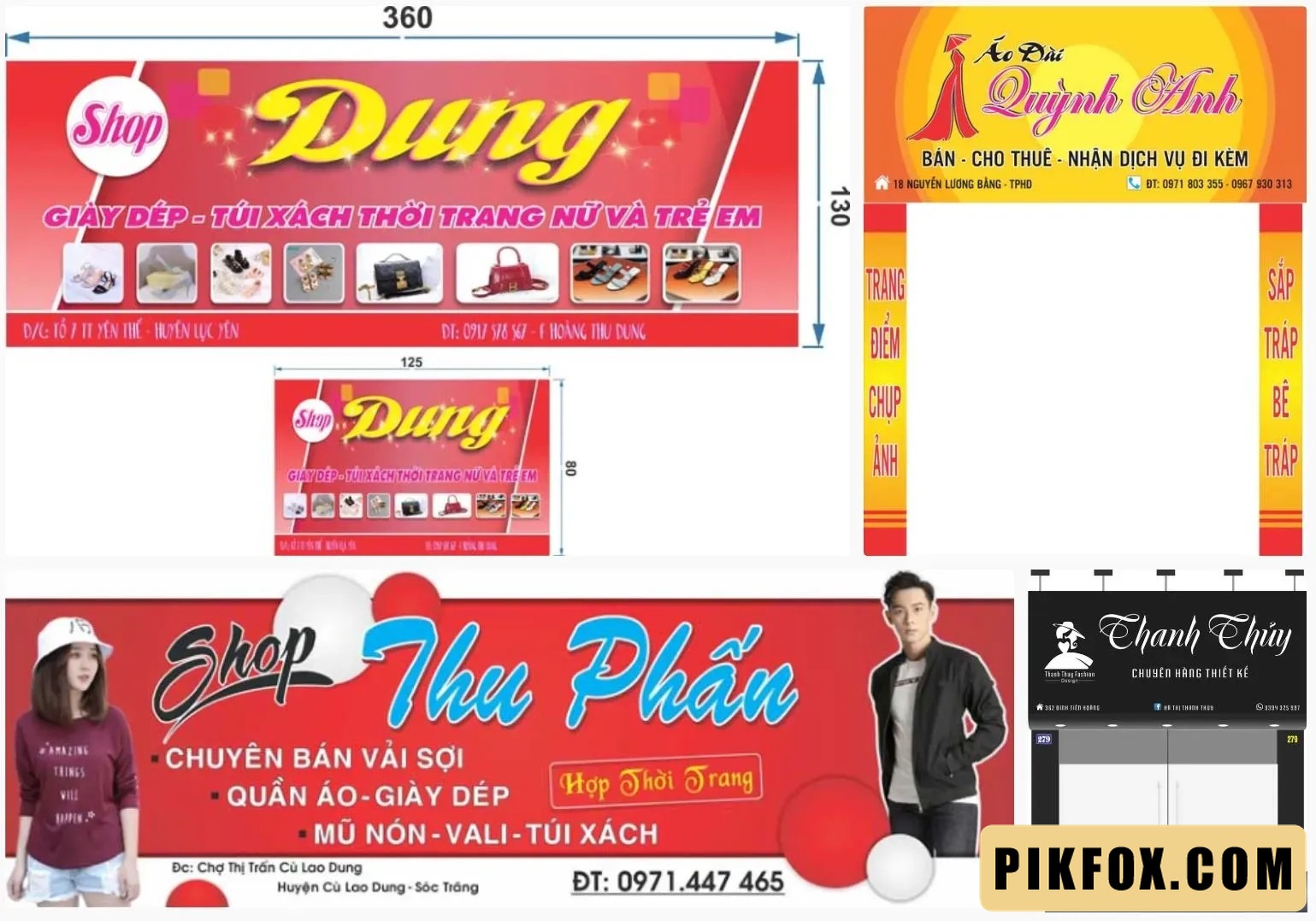 4+ Biển quảng cáo shop thời trang