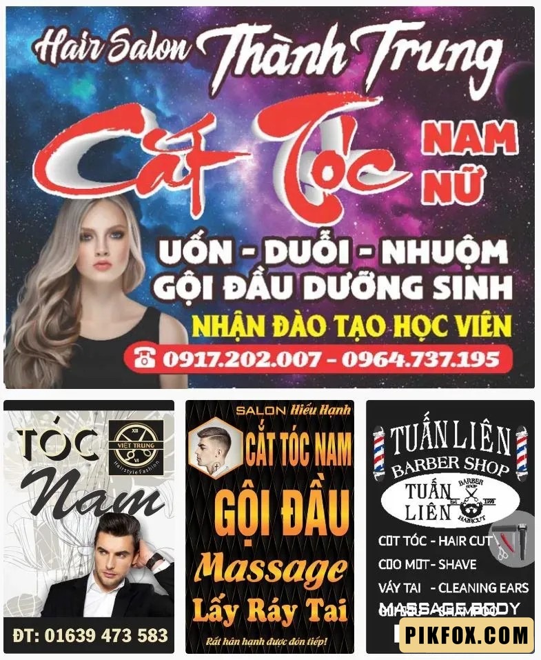 4+ Biển vẫy cắt tóc nam