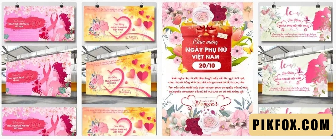 4+ Phông nền kỷ niệm ngày phụ nữ Việt Nam