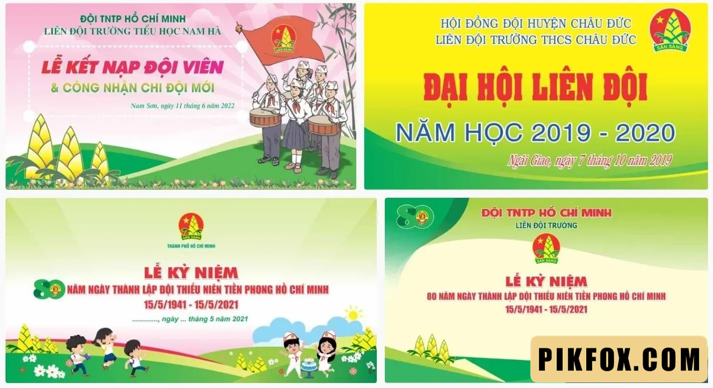 4+ Phông nền kỷ niệm ngày thành lập đội thiếu niên tiền phong