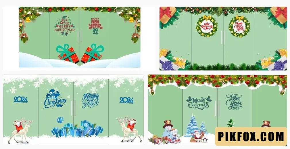 4+ Trang trí kính Noel