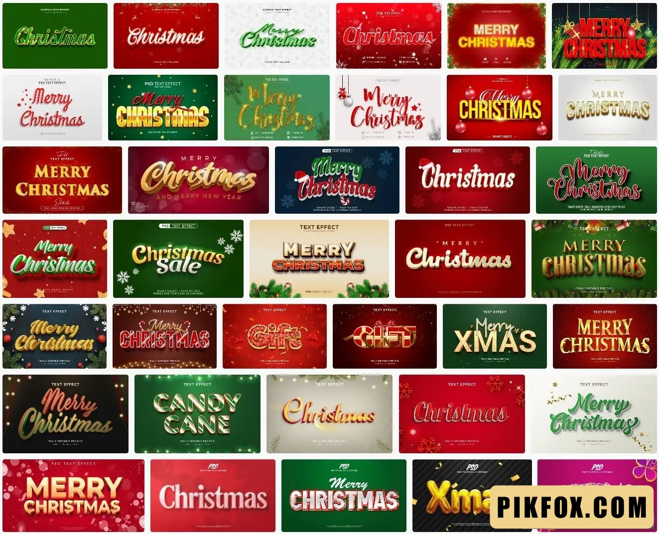 40+ Hiệu ứng chữ Noel - Giáng Sinh