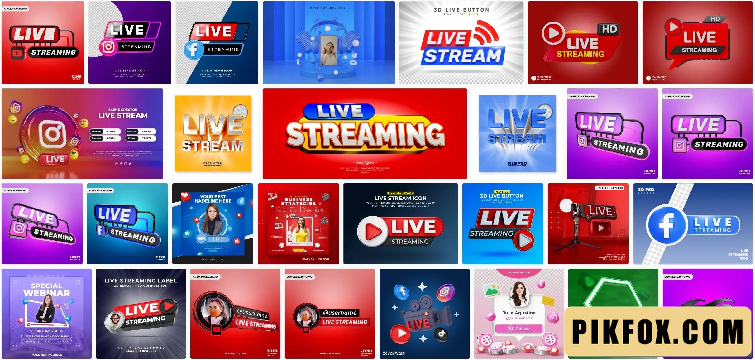 40+ Live Streaming Banner