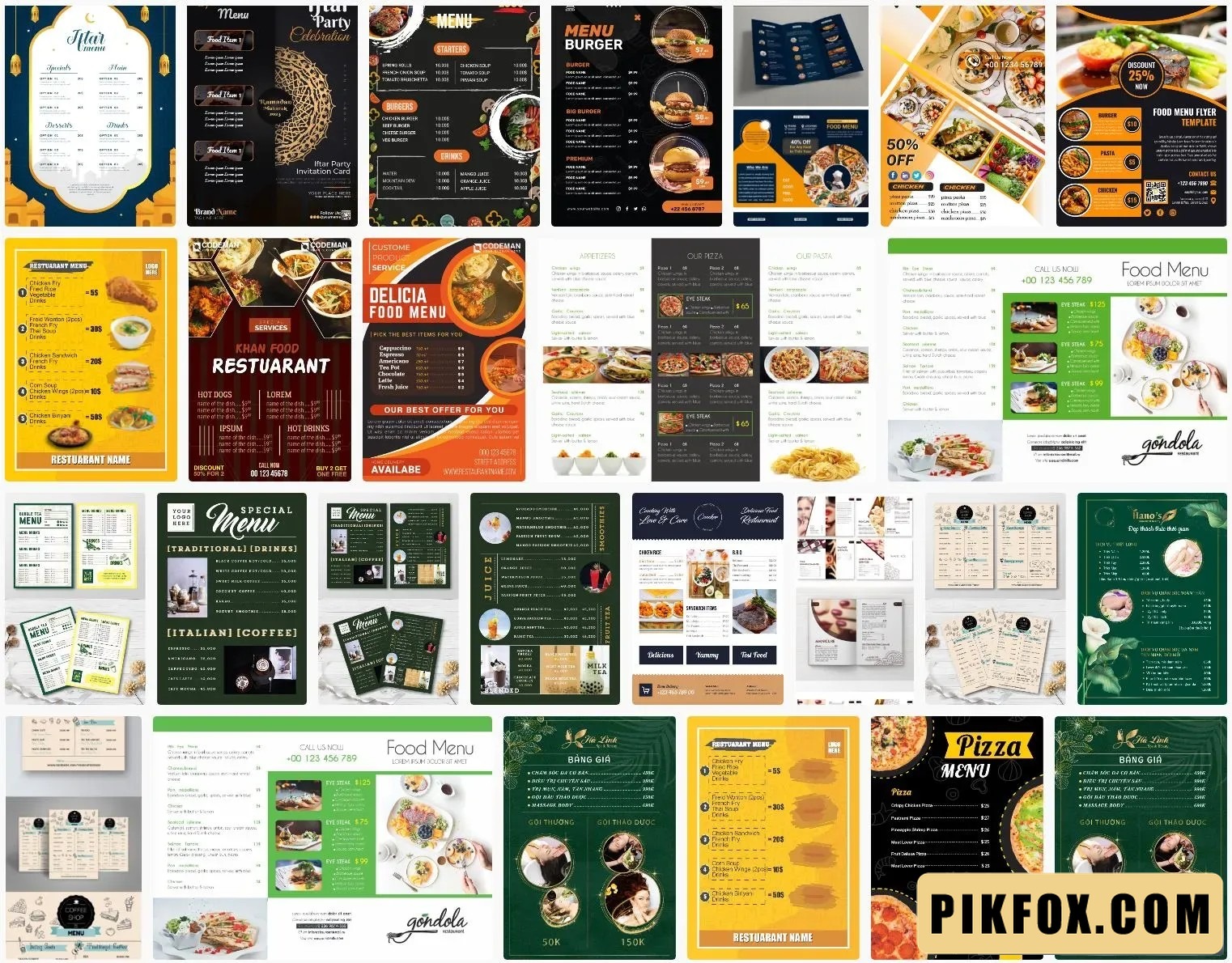 40+ Mẫu thiết kế menu