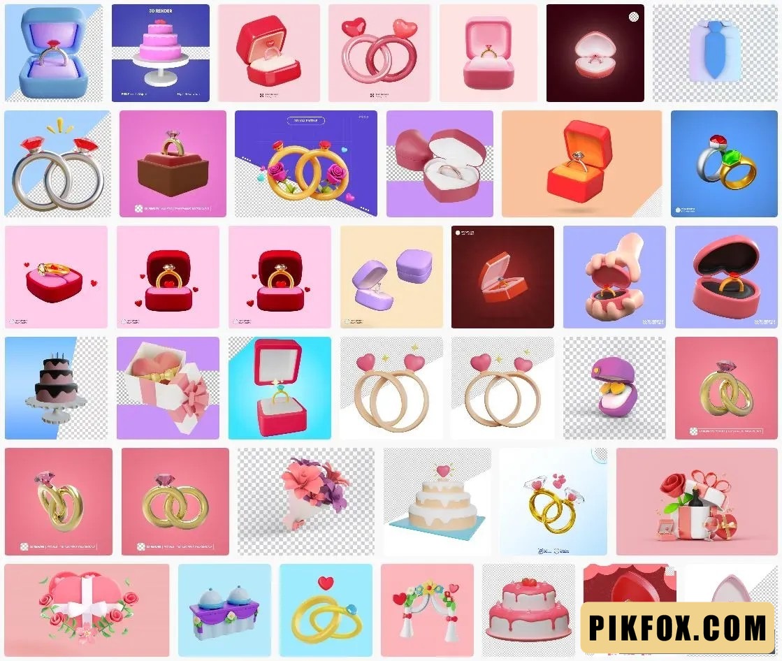 40+ Trang trí cưới 3D