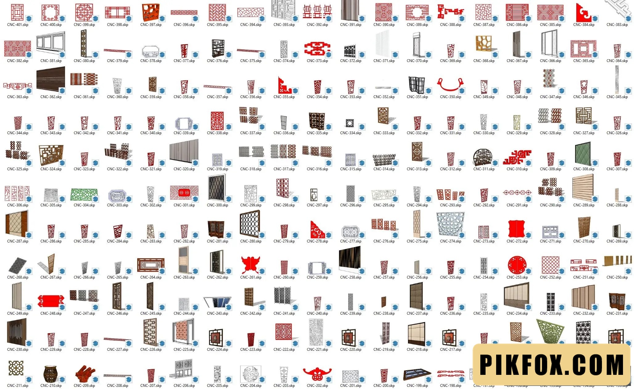400+ Vách ngăn SketchUp