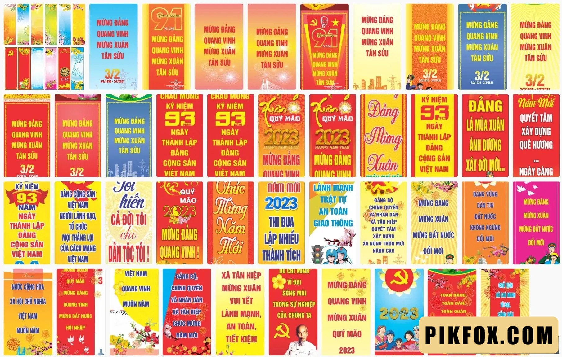 45+ Phướn treo mừng Đảng mừng xuân