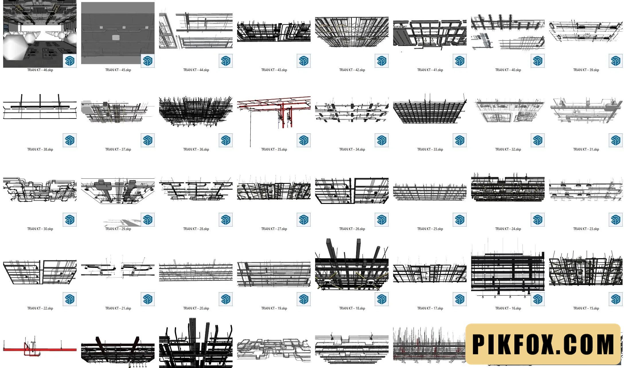 45+ Trần kỹ thuật SketchUp