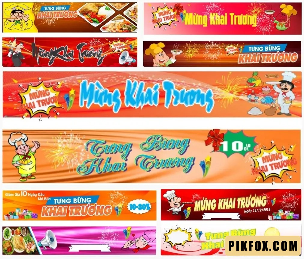 5+ Băng rôn khai truong