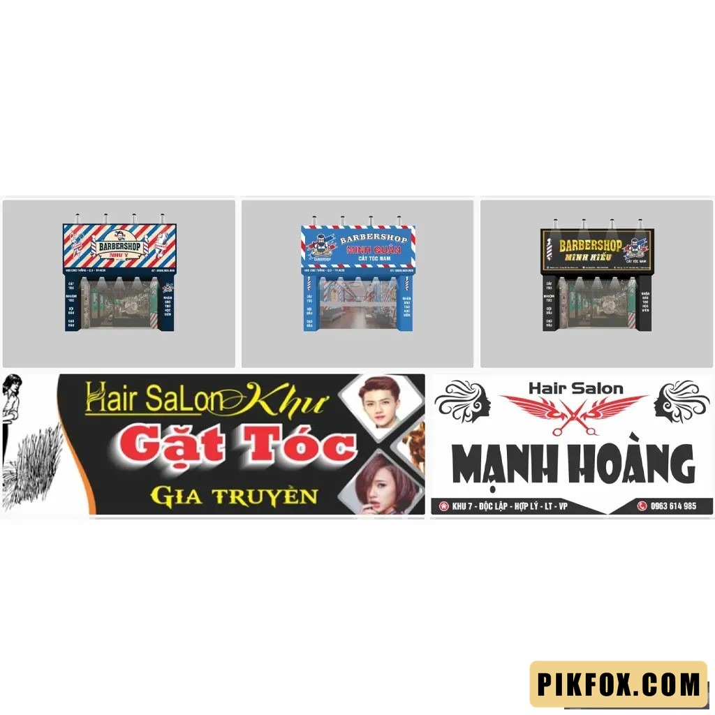 5+ Biển quảng cáo cắt tóc nam