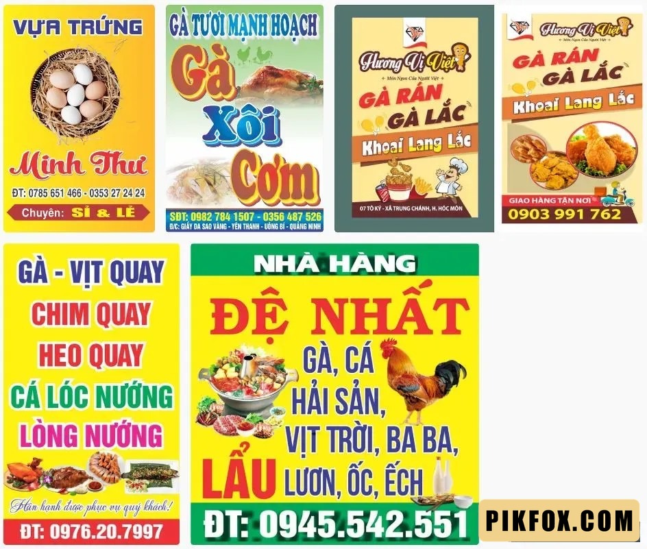 5+ Biển vẫy quán gà
