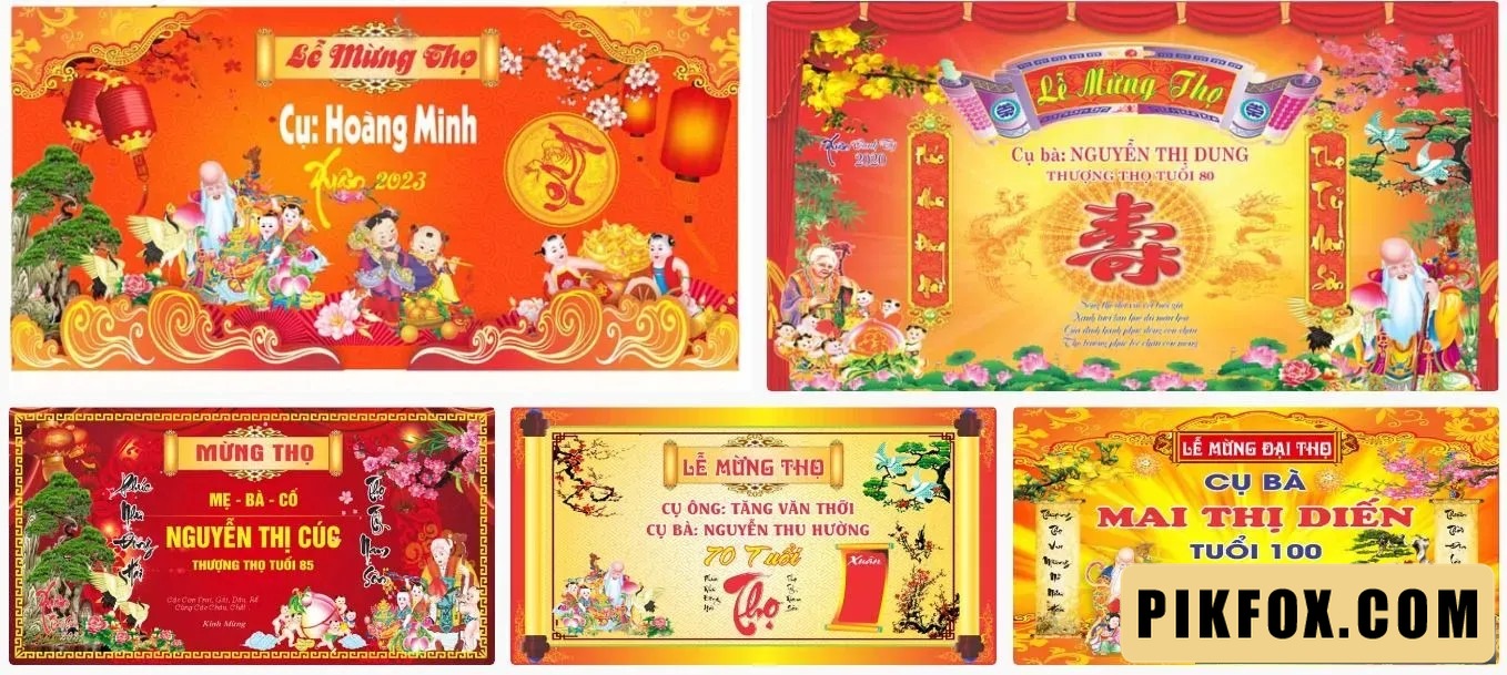 5+ Phông lễ mừng thọ