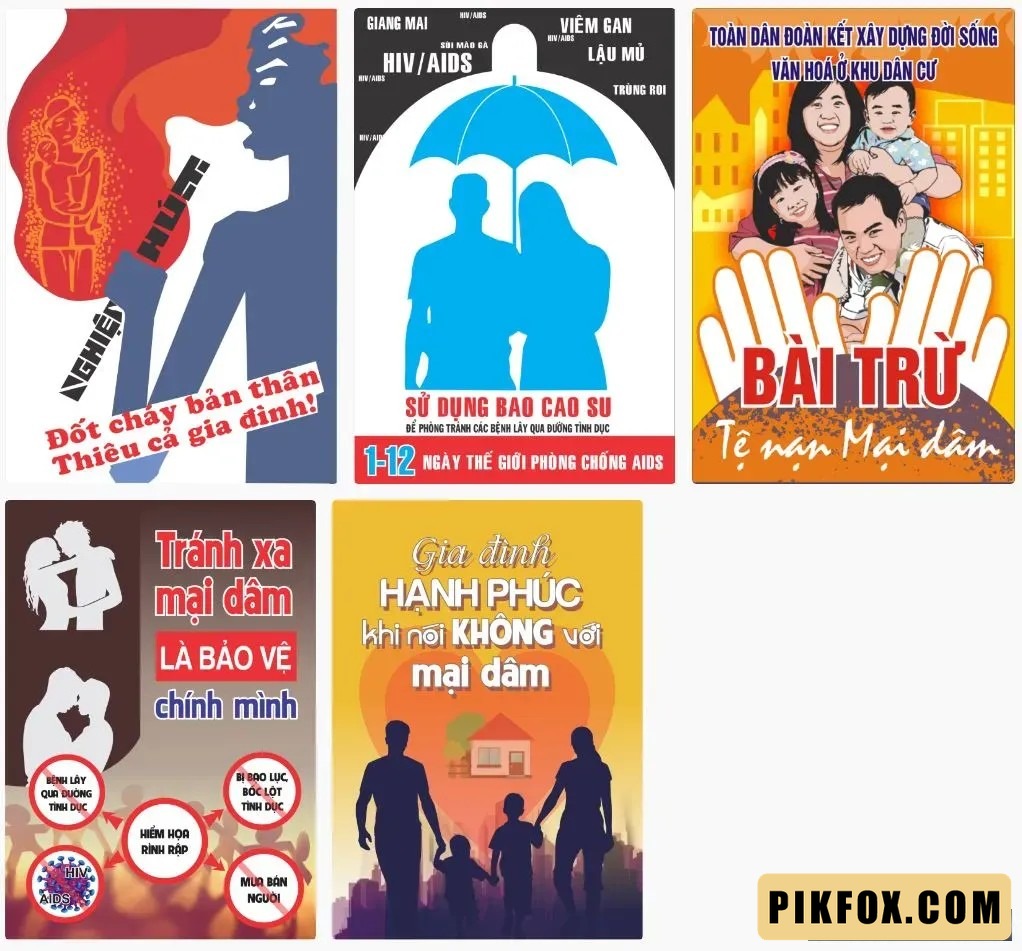 5+ Tranh cổ động HIV
