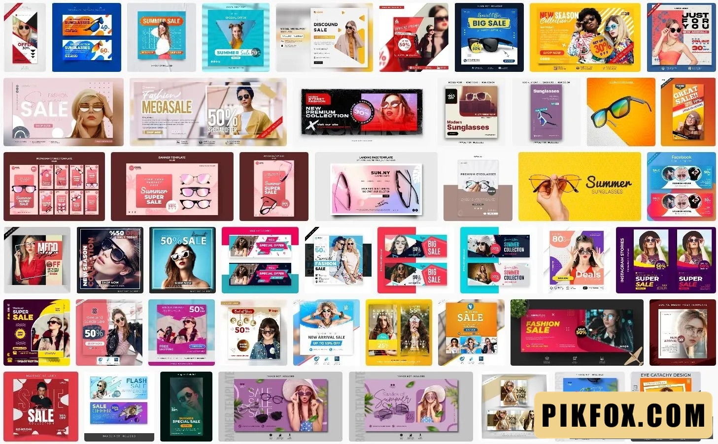 50+ Banner kính mắt