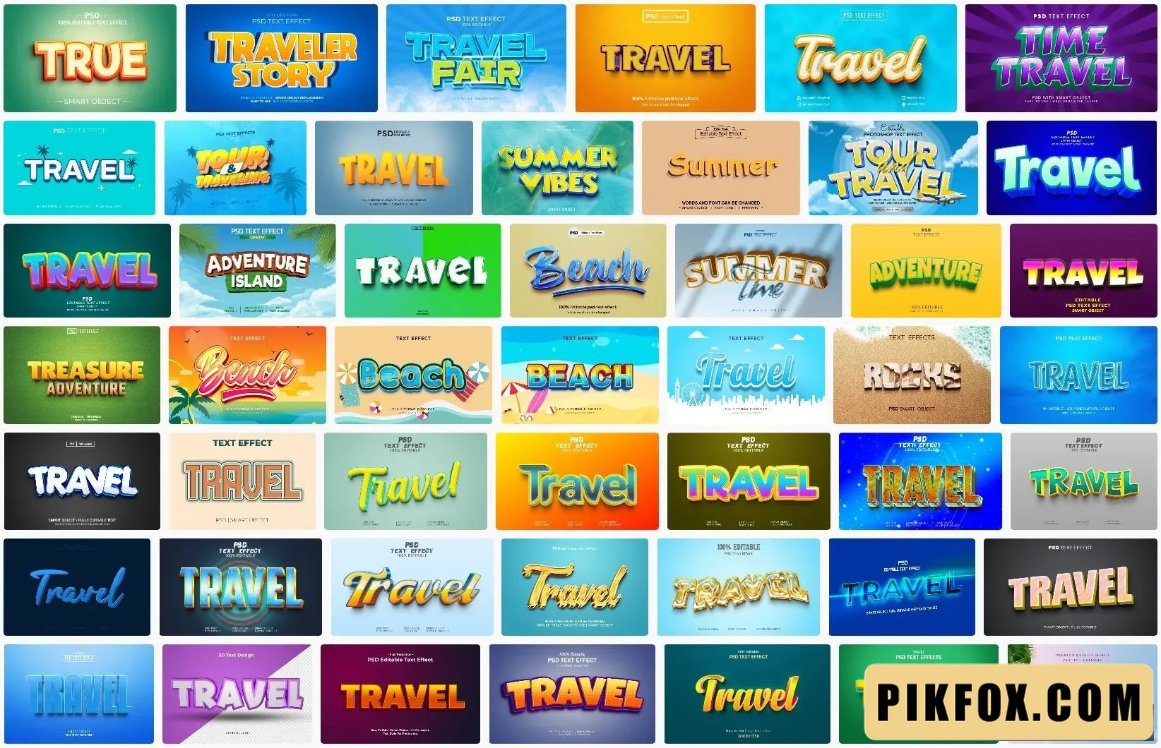 50+ Hiệu ứng chữ Travel
