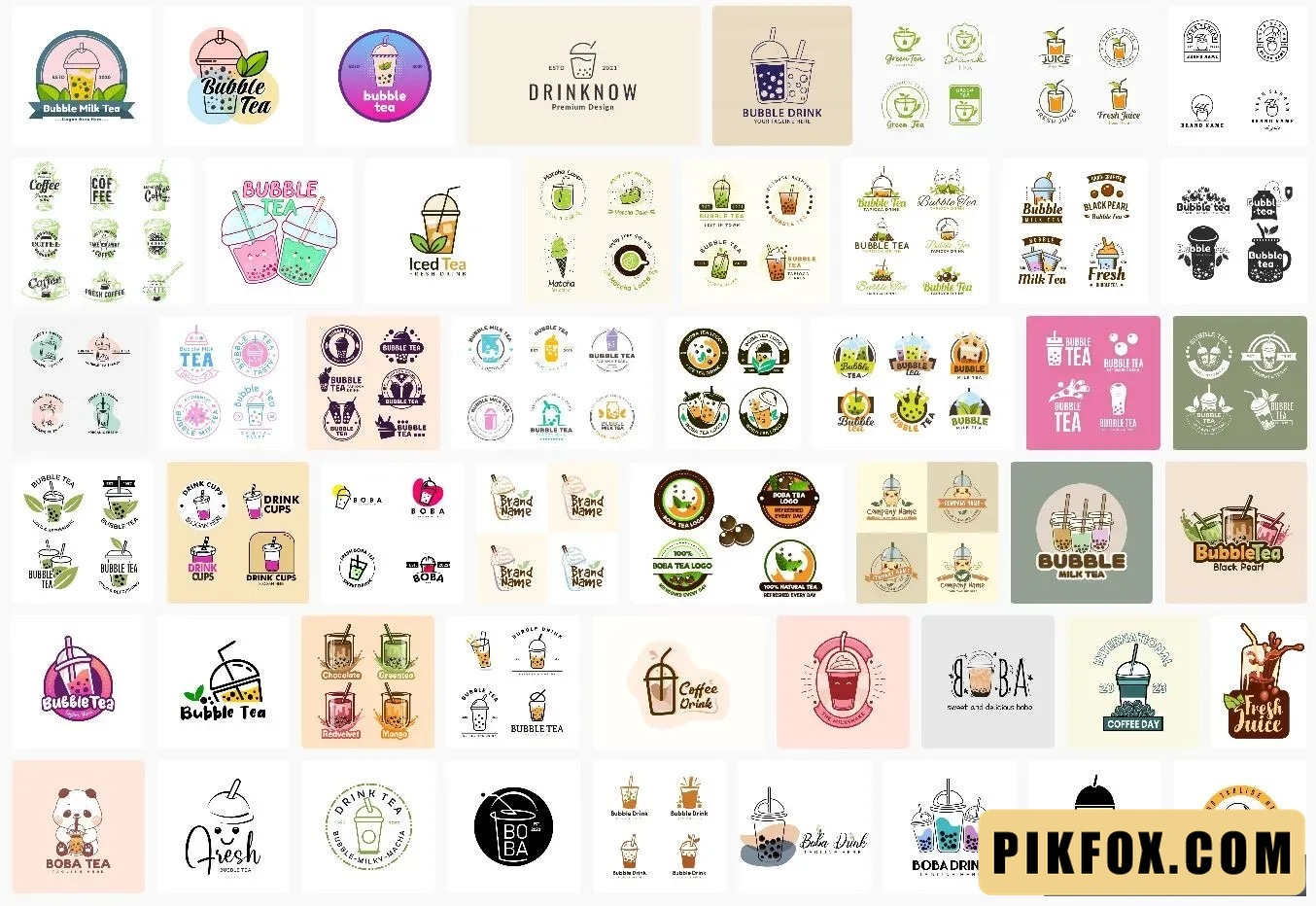 50+ Logo trà sữa