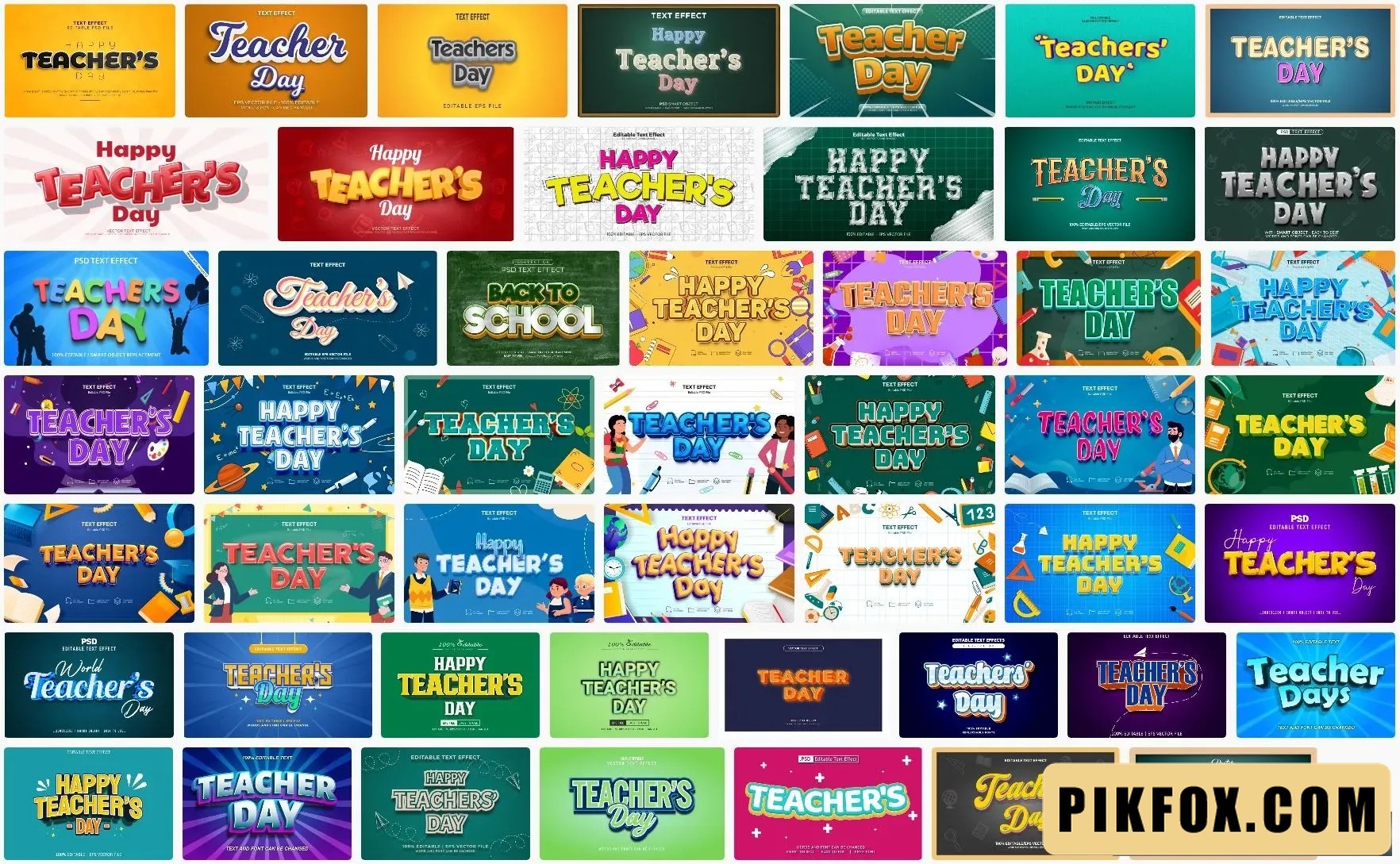50+ Teachers Day Text Effect