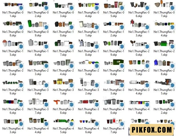 50+ Thùng rác SketchUp