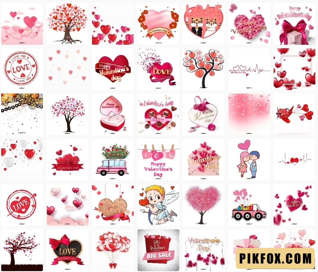 50+ Valentine's Day Elements