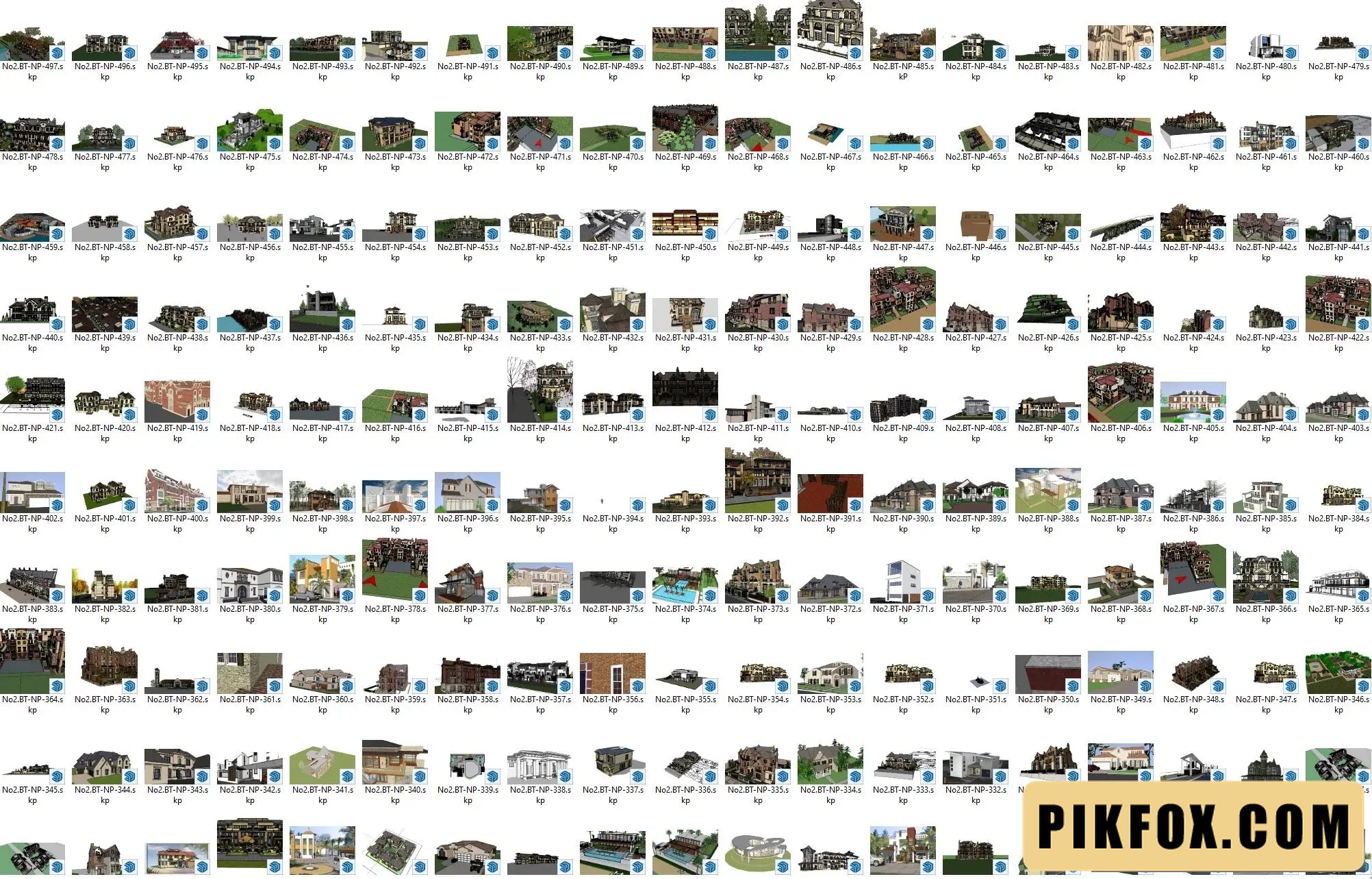 500+ Biệt thự - nhà phố SketchUp