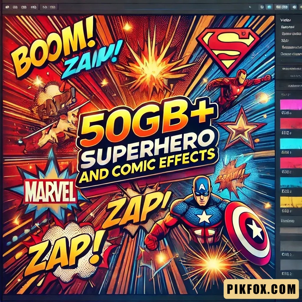 50GB+ Bộ Hiệu ứng Siêu Anh Hùng Marvel và Comic